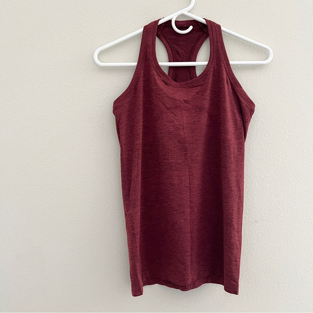 LULULEMON Swiftly Tech Running Gym Racerback Burgundy Red Tank Top 6